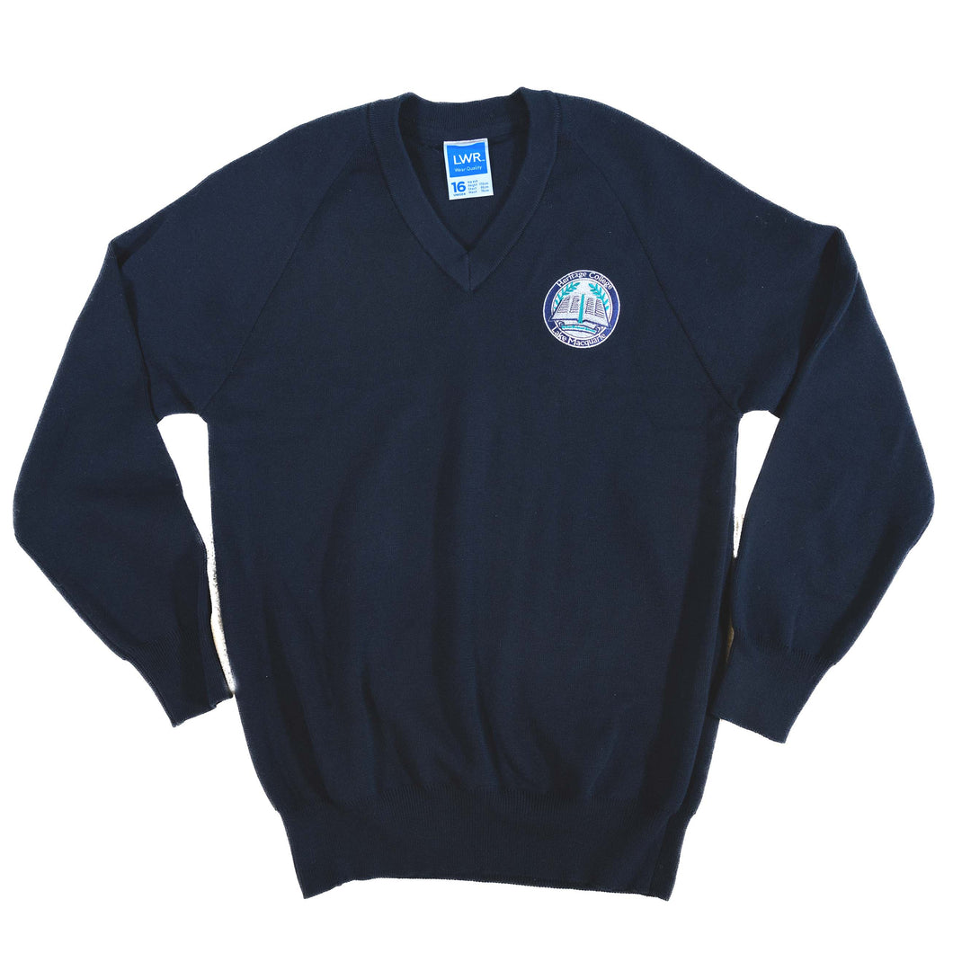 High School navy cotton blend jumper