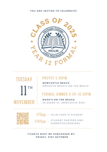 2025 Year 12 Formal - HCLM YR 12 STUDENT TICKET