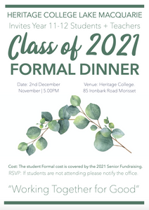 2021 Formal Dinner Ticket